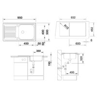 Blanco Tipo XL 6 S нержавеющая сталь матовая клапан автомат (514243) Image #2