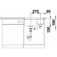 Blanco Subline 340/160-U 525985 (правая, черный) Image #4