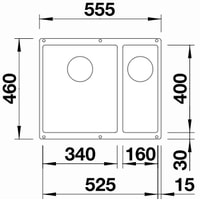 Blanco Subline 340/160-U 525985 (правая, черный) Image #2