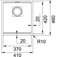 Franke Kubus 2 KNG 110-37 125.0512.449 (оникс) Image #2