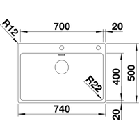 Blanco Andano 700-IF/A 525246 (с клапаном-автоматом, сатин) Image #3