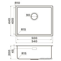 Omoikiri Tadzava 54-U/I Ultra 15 IN (нержавеющая сталь) Image #2