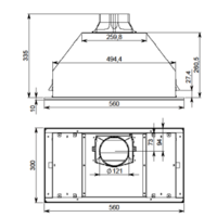 Falmec GRUPPO INCASSO BUILT-IN 50 MAX EVO (600) Image #5