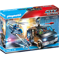 Playmobil PM70575 Погоня на вертолете с беглым фургоном