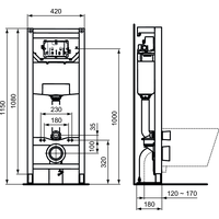 Ideal Standard Prosys 120M Freestanding Frame R015467 Image #2