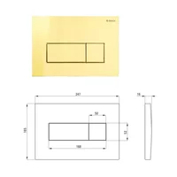 Deante CST X50R с кнопкой брашированное золото Image #3