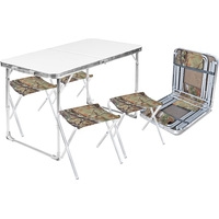 Nika складной стол влагостойкий и 4 стула ССТ-К2 (металлик) Image #1