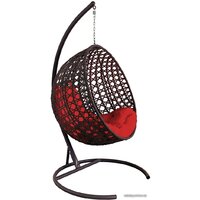 M-Group Круг Люкс 11060206 (коричневый ротанг/красная подушка)