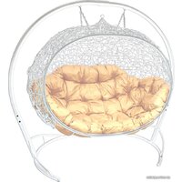 M-Group Улей 11210101 (белый ротанг/бежевая подушка)