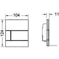 Tece Square Urinal 9242806 (черный/нержавеющая сталь) Image #2