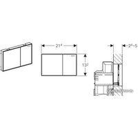 Geberit Sigma 60 115.640.SI.1 (белое стекло) Image #2