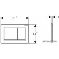 Geberit Omega 30 115.080.KK.1 (белый/золотистый) Image #2