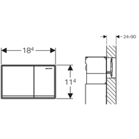 Geberit Omega 60 115.081.SI.1 (белое стекло) Image #2