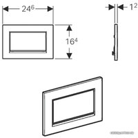 Geberit Sigma 30 115.893.KX.1 (хром матовый/хром глянцевый) Image #2