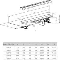 Radaway Slim 850 5L085S+5R085SGB Image #5