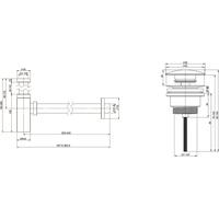 Wellsee Drainage System 182113003 (сифон, донный клапан, матовый белый) Image #4