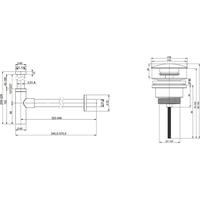 Wellsee Drainage System 182120003 (сифон, донный клапан, матовый черный) Image #4