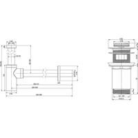 Wellsee Drainage System 182108001 (сифон, донный клапан, матовый белый) Image #4