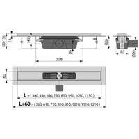 Alcaplast APZ101-1050 Low (без решетки) Image #5