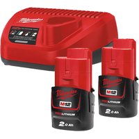 Milwaukee M12 M12NRG-202 4933459209 (2 x 12В/2 Ач + 12В)