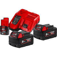 Milwaukee M18 M18NRG-502 4933459217 (2 x 18В/5 Ач + 12В/2 Ач + 12-18В)