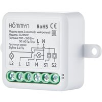 Hommyn zigbee 2 канала RLZBN02 (с нейтралью)