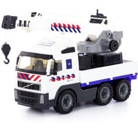 Полесье Volvo автомобиль-кран с поворотной платформой полицейский 77318 Image #1