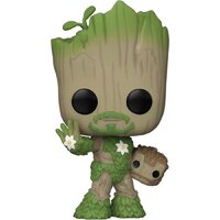 Funko POP! Bobble Marvel We Are Groot Groot as Iron Man (1393) 79516 Image #1