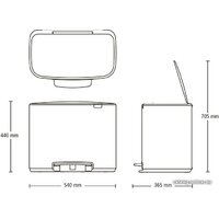 Brabantia Bo Pedal Bin 3 x 11л (черный матовый) Image #10