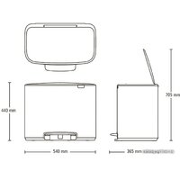 Brabantia Bo Pedal Bin 11л + 23л (белый) Image #11