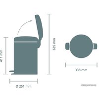 Brabantia Pedal Bin NewIcon 12 л (зеленая сосна) Image #14