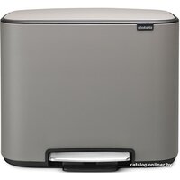 Brabantia Bo Pedal Bin 11л + 23л (минерально-серый)