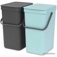 Brabantia Sort & Go 2 x 12 л (мятный/серый)