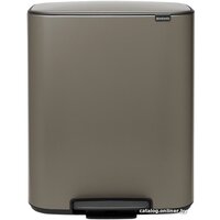 Brabantia Bo Pedal Bin 2 x 30 л (платиновый) Image #1