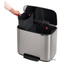 Brabantia Bo Pedal Bin 11л + 23л (стальной матовый) Image #5