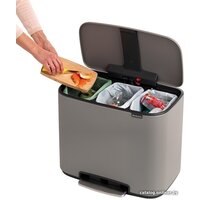 Brabantia Bo Pedal Bin 3 x 11л (минерально-серый) Image #7