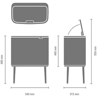 Brabantia Bo Touch Bin 11+23 л (черный матовый) Image #6