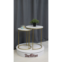 Sheffilton SHT-CT7 (мрамор каррара белый/золото) Image #8