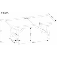Halmar Fiesta 200-280/100/77 (дуб натуральный/черный) Image #9