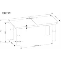 Halmar Melton 200-300/101/76 (орех светлый/орех светлый) Image #20