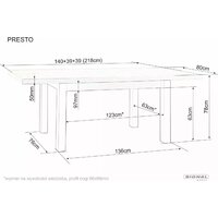 Signal Presto 140-218/80 (дуб кремона/кашемир) Image #2