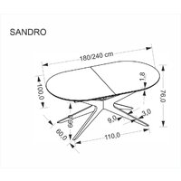 Halmar Sandro 180-240/100/76 (черный/черный) Image #20