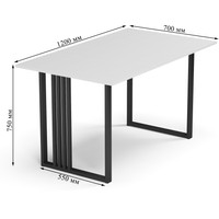 Mio Tesoro Laim 120x70 (белый/черный) Image #3