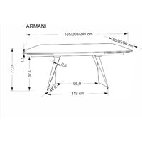 Halmar Armani 160-241/90/77 (черный мрамор/черный) Image #21