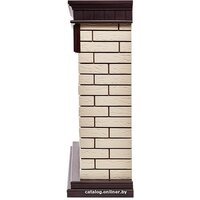 Firelight Bricks 30 (камень бежевый/шпон темный дуб) Image #3