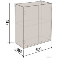 Артём-Мебель 600мм СН-114.28 (ДСП бетон спаркс лайт) Image #2