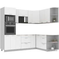 Интерлиния Мила Лайт 1.68x2.4 правая без столешницы (белый платинум) Image #1
