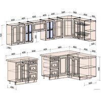 Интерлиния Мила Шато 1.5x3.0 правая (луна/луна/бискайская сосна) Image #5