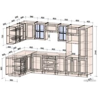 Интерлиния Мила Шато 1.88x3.2 ВТ левая (океан/океан/дуб бунратти) Image #5