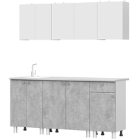 NN мебель КГ-1 1800 (белый/белый/цемент светлый/антарес)